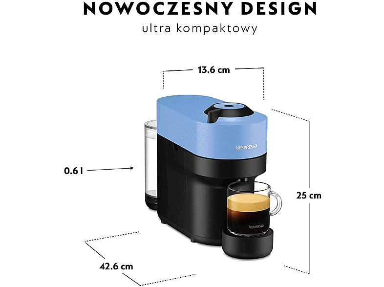 Ekspres DELONGHI Nespresso Vertuo Pop ENV90.A Niebieski – zdjęcie 2