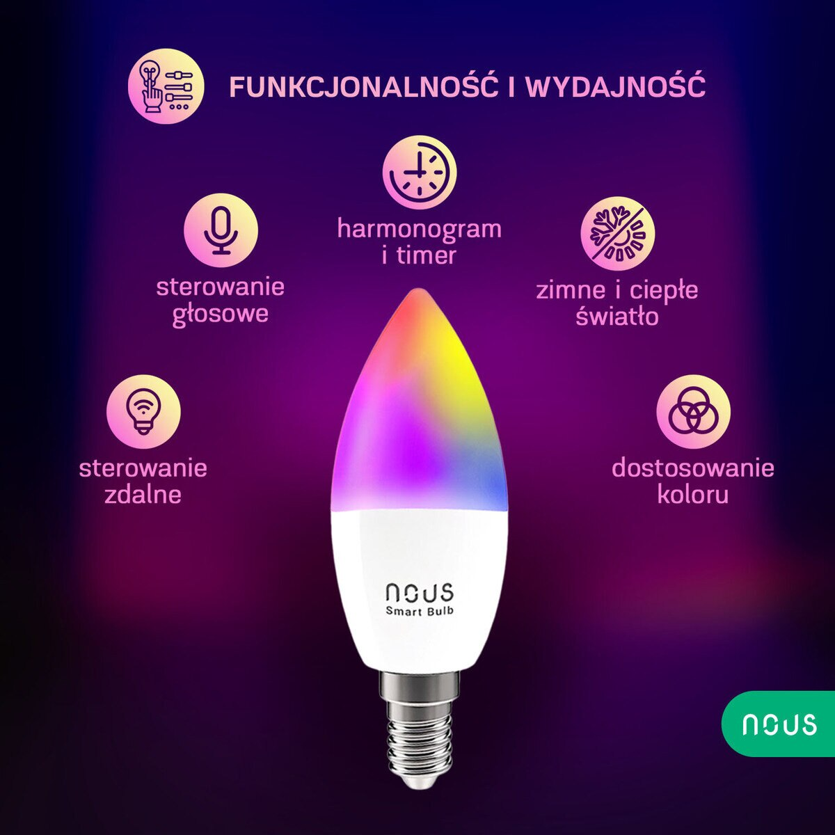 Żarówka NOUS Tuya P4 RGB 4szt