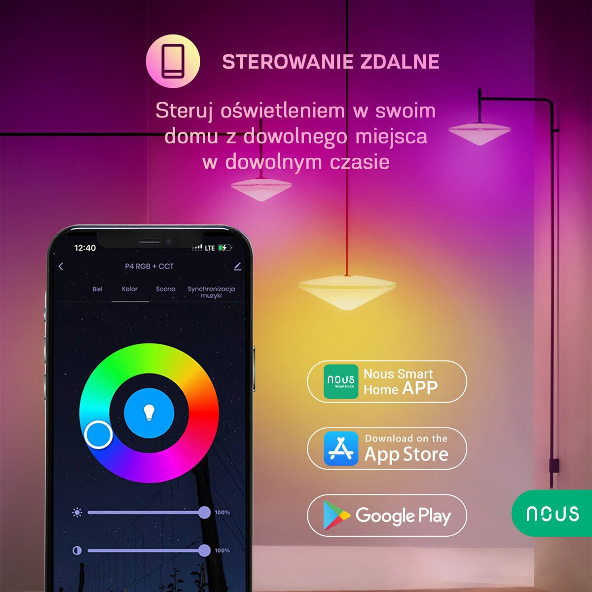 Żarówka NOUS Tuya P4 RGB 4szt