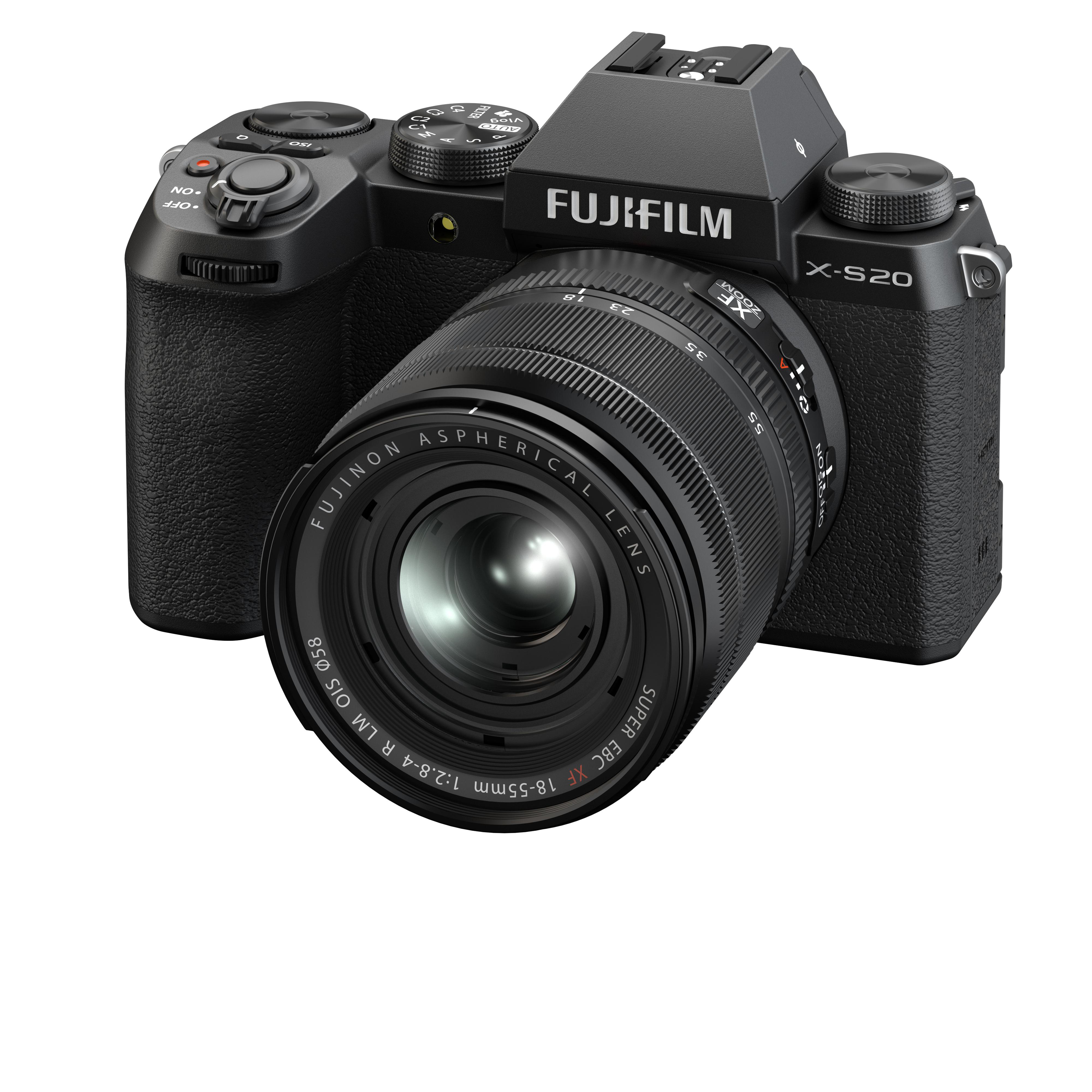 FUJIFILM X-S20 Kit Systemkamera mit Objektiv 18-55 mm, 7,6 cm Display Touchscreen, WLAN
