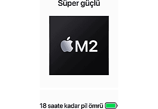 APPLE MQKP3TU/A MacBook Air/ M2 Çip/ 8 GB/ 256 GB/ 15"/ Uzay Grisi_3