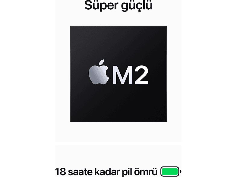 APPLE MQKQ3TU/A MacBook Air/ M2 Çip/ 8 GB/ 512 GB/ 15"/ Uzay Grisi_3