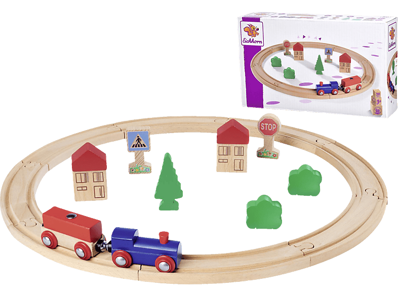 EICHHORN Bahn, Kreis Holzspielzeugset Mehrfarbig Buchenholz