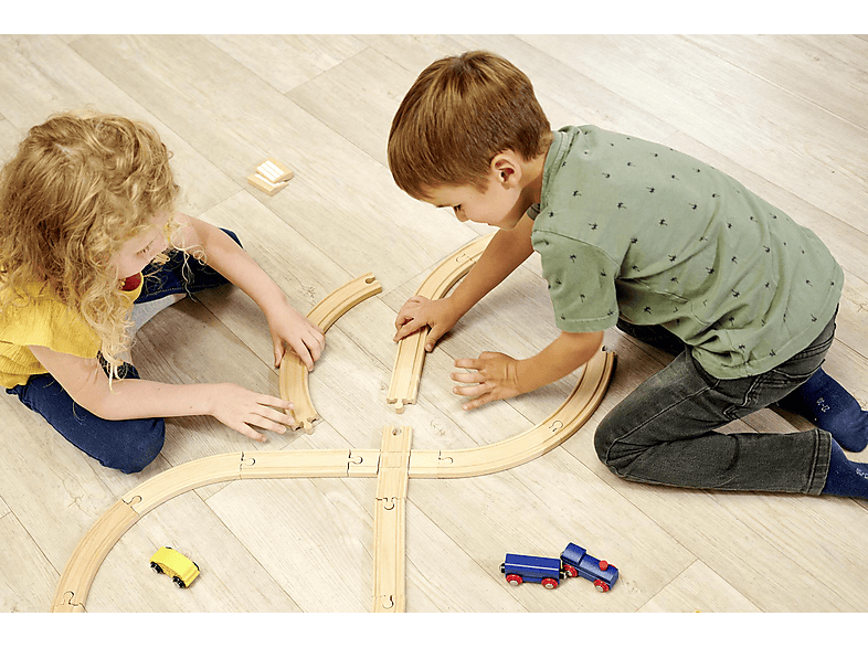 Simba Achterbahn Holzspielzeugset, Naturfarben/ Bunt — Foto 5 von 5
