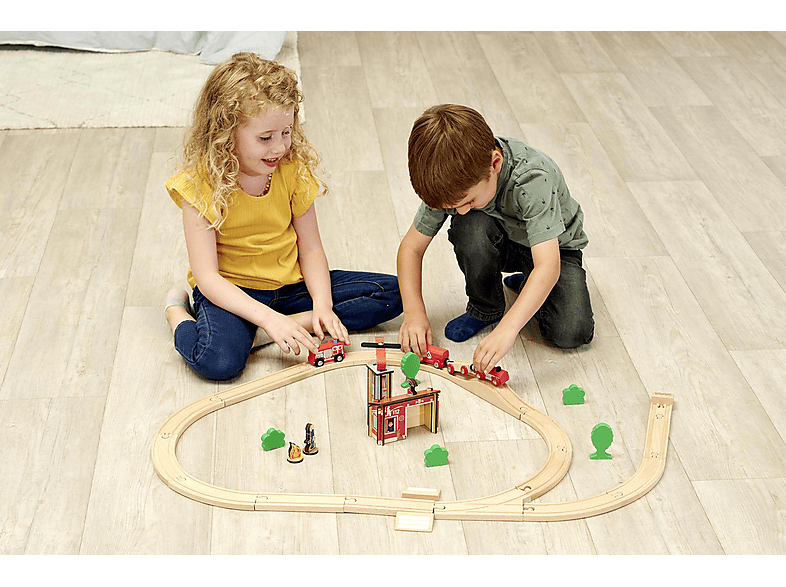 Simba Bahn Feuerwehr Holzspielzeugset, Mehrfarbig — Foto 4 von 5