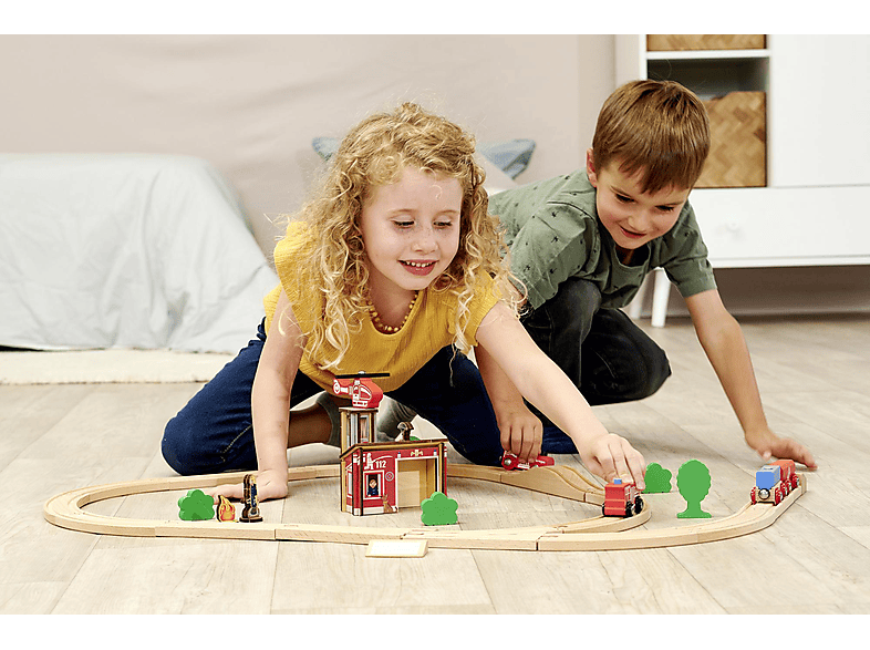 Simba Bahn Feuerwehr Holzspielzeugset, Mehrfarbig — Foto 5 von 5