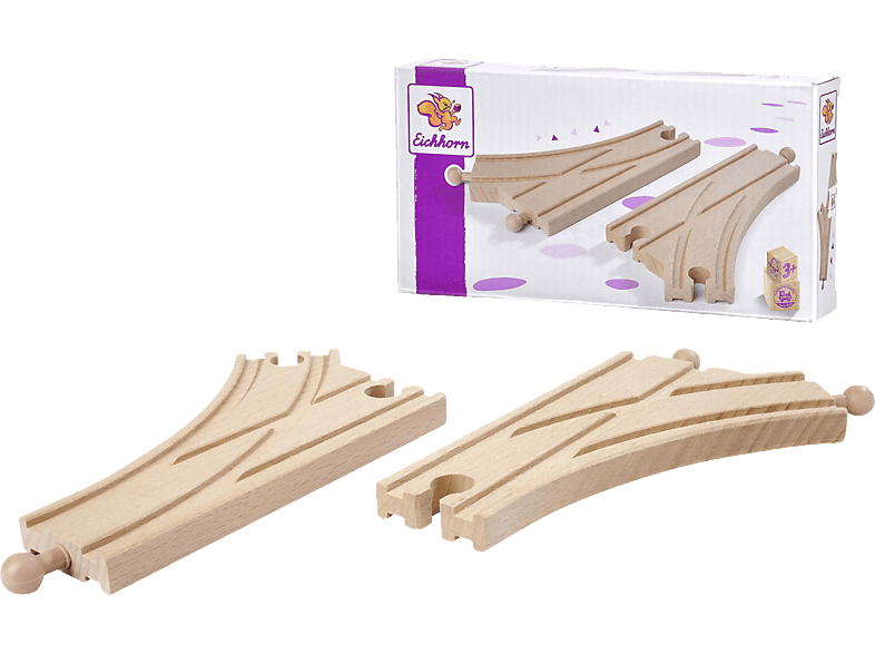 Simba Bahn - Weichen Holzspielzeugset, Naturfarben