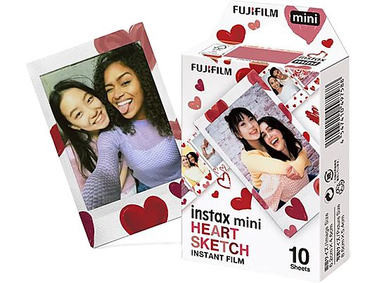 FUJIFILM Instax Mini - Film instantané (croquis cœur)