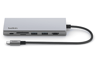 BELKIN INC009 USB- C’den 7’si Bir Srada Çoklayıcı Adaptör Gri_1