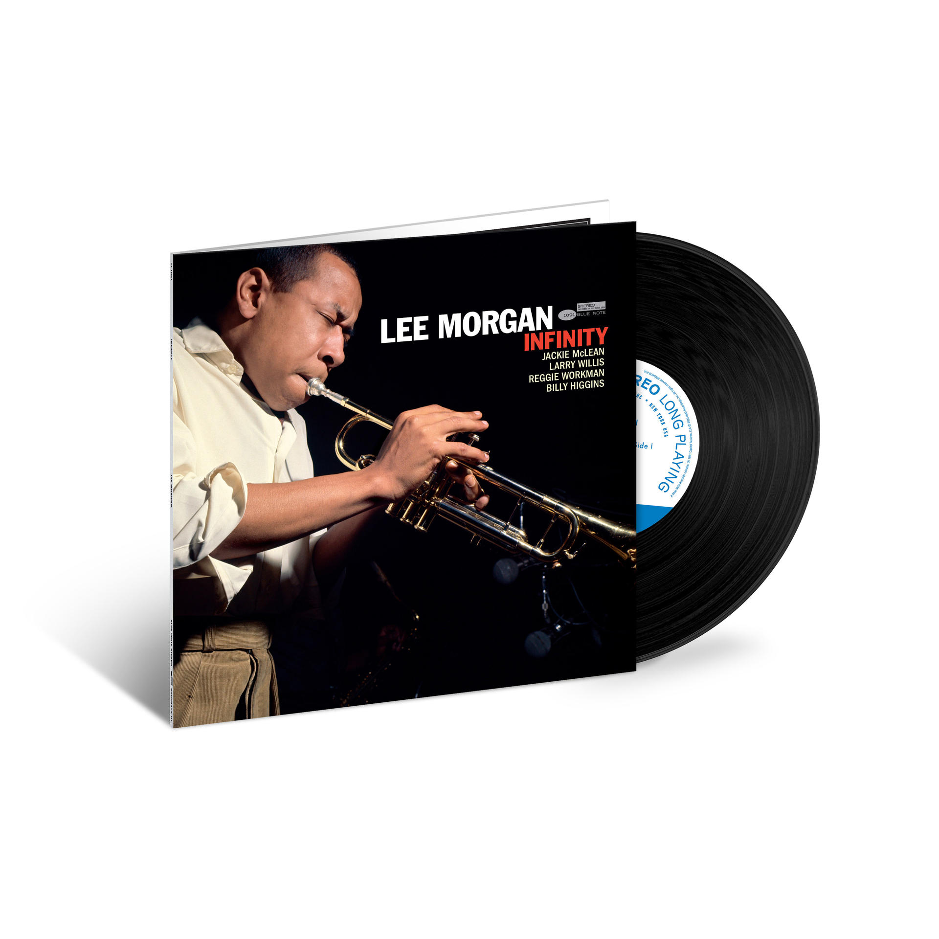 Eine Schallplatte mit Albumcover von Lee Morgan, der Trompete spielt.