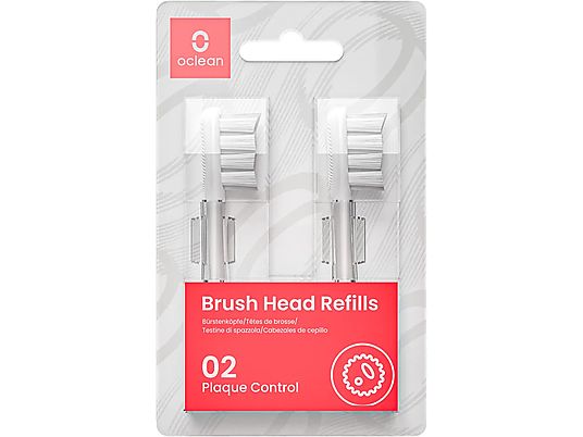 OCLEAN Plaque Control P1C10 X Pro Elite/ Elite Set - Testina per spazzolino da denti (Bianco)
