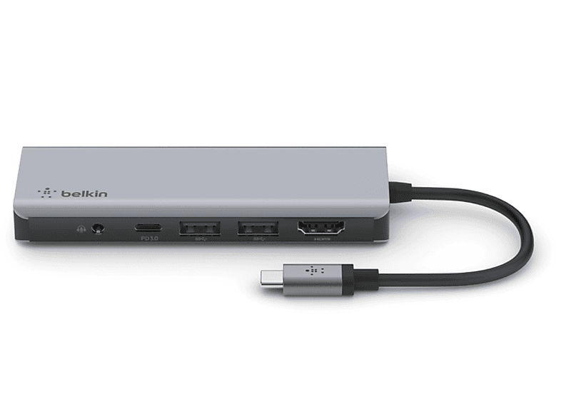 BELKIN USB-C’den 7’si Bir Arada Çoklayıcı Adaptör Gri_1