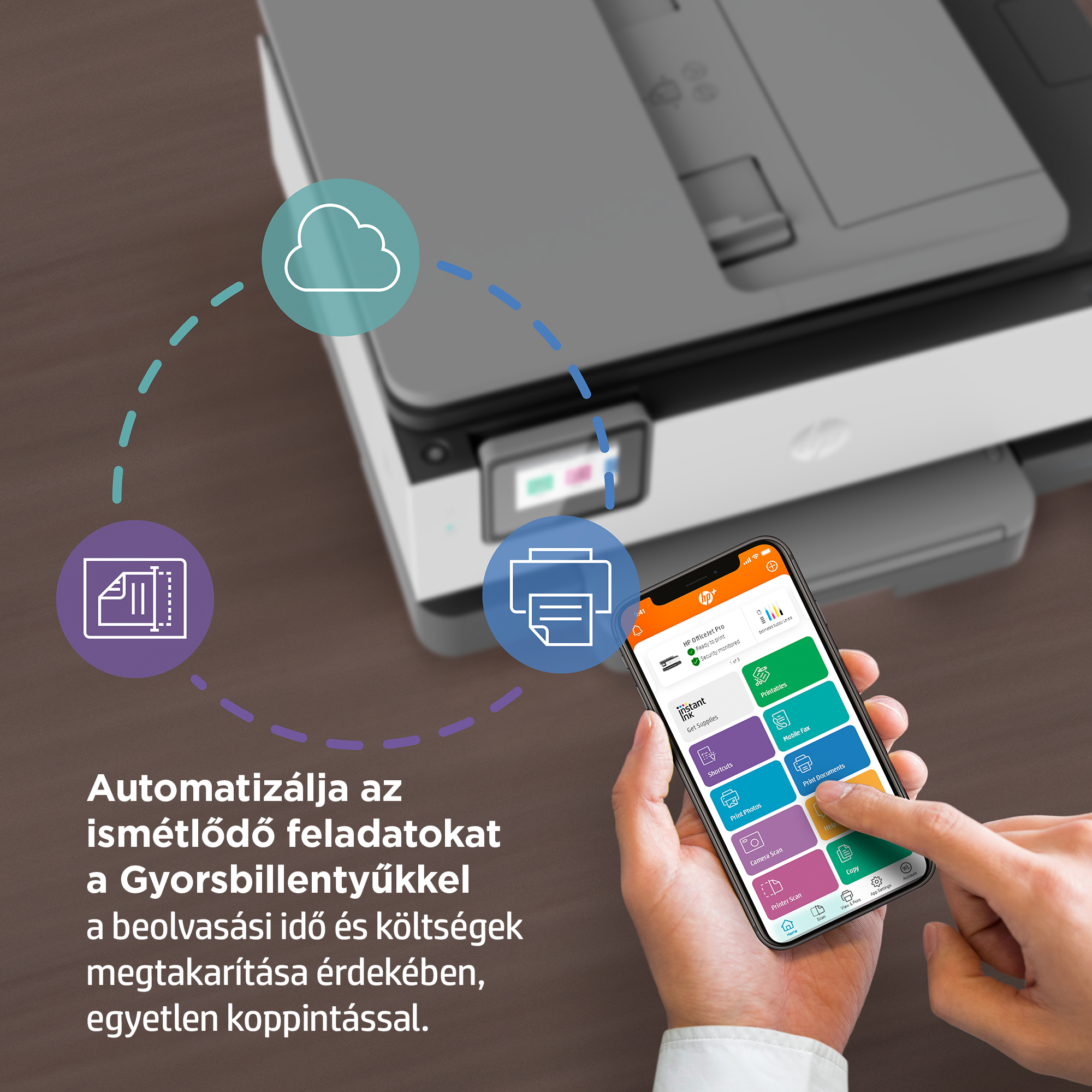 HP OfficeJet Pro 8022E HP+, Instant Ink Ready multifunkciós színes DUPLEX WiFi/LAN tintasugaras nyomtató (229W7B)