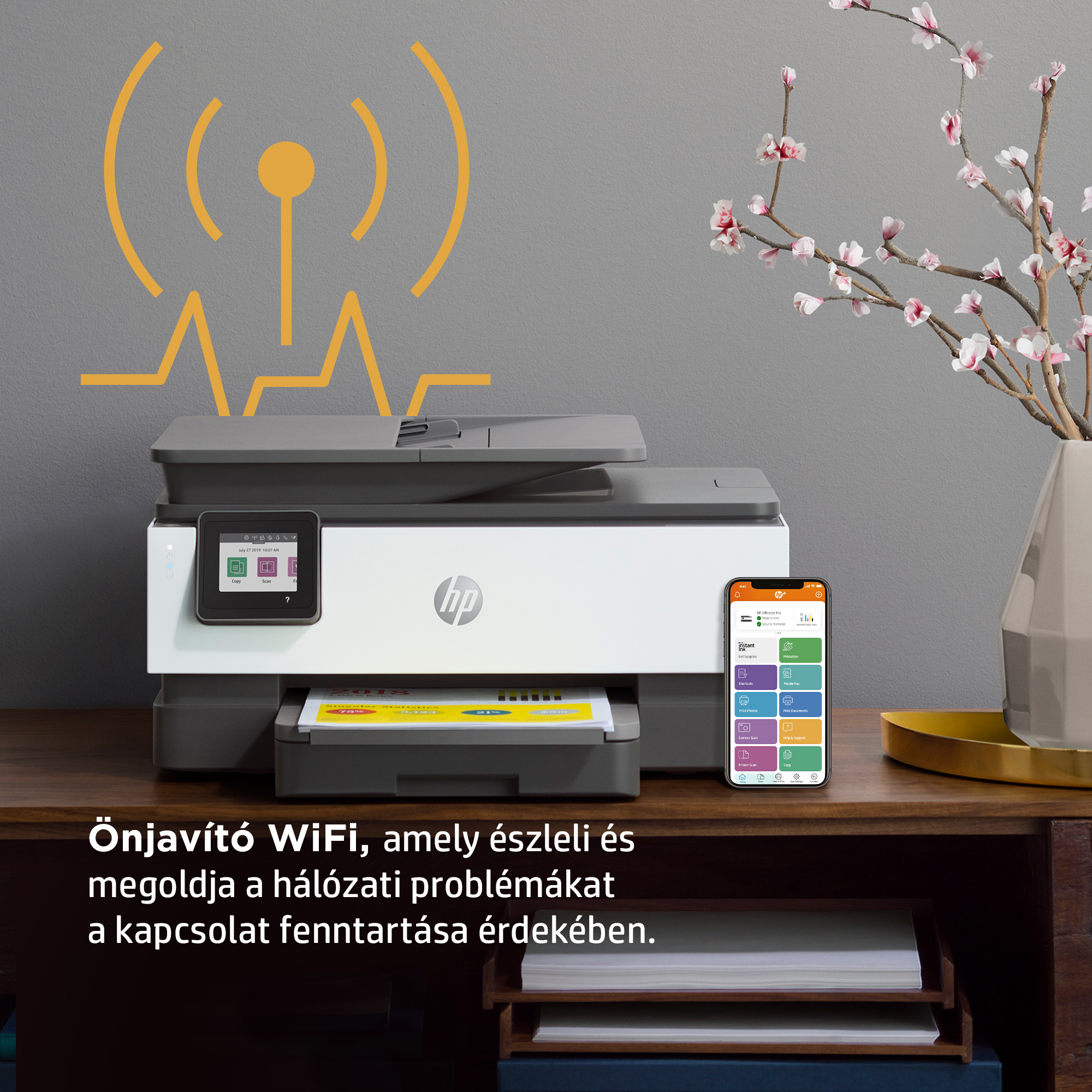HP OfficeJet Pro 8022E HP+, Instant Ink Ready multifunkciós színes DUPLEX WiFi/LAN tintasugaras nyomtató (229W7B)