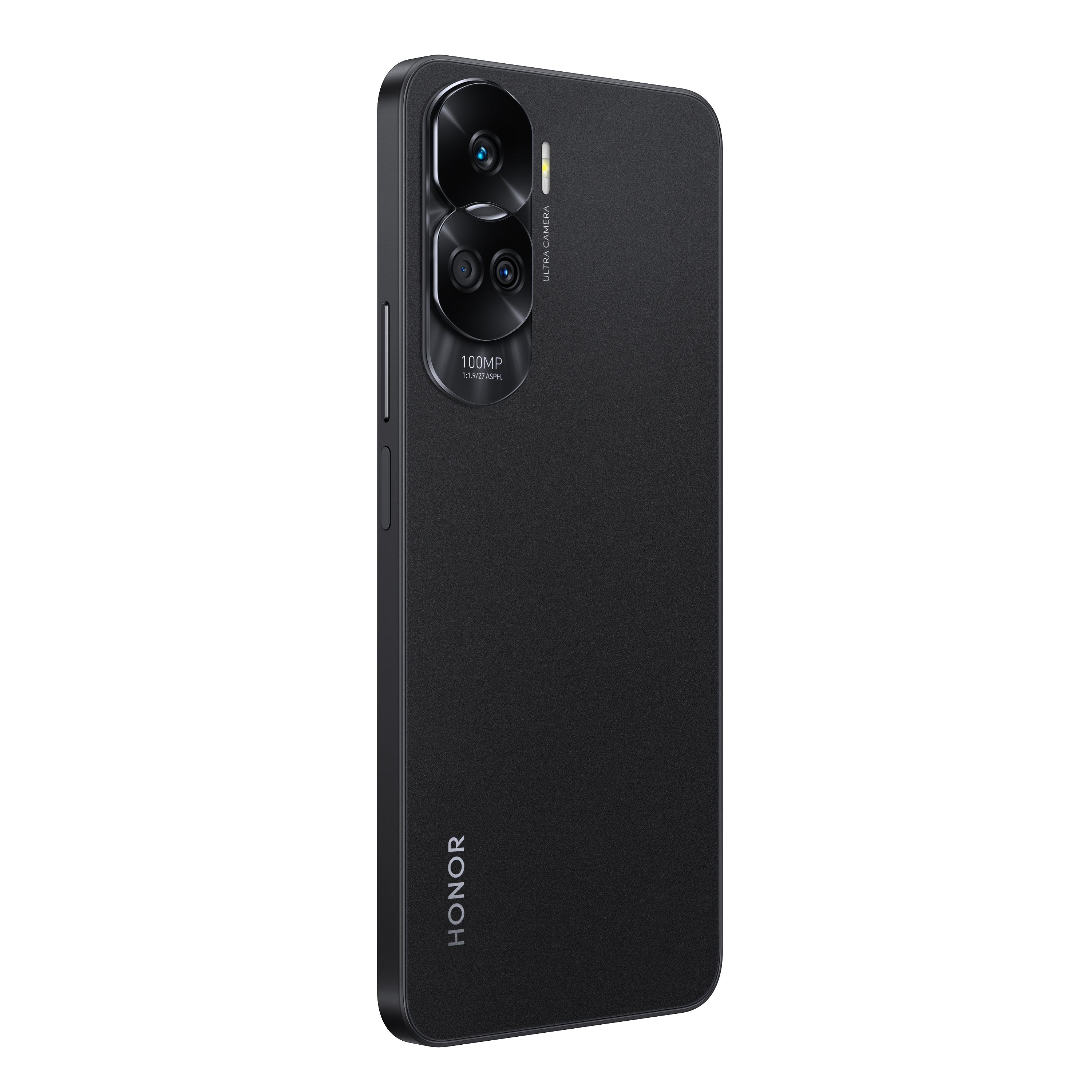 Ein schwarzes Smartphone mit Kamera und dem Wort HONOR.