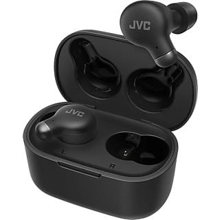 Auriculares True Wireless - JVC HA-A25TBNE, Cancelación ruido, Autonomía 28 h, Micrófono, Negro