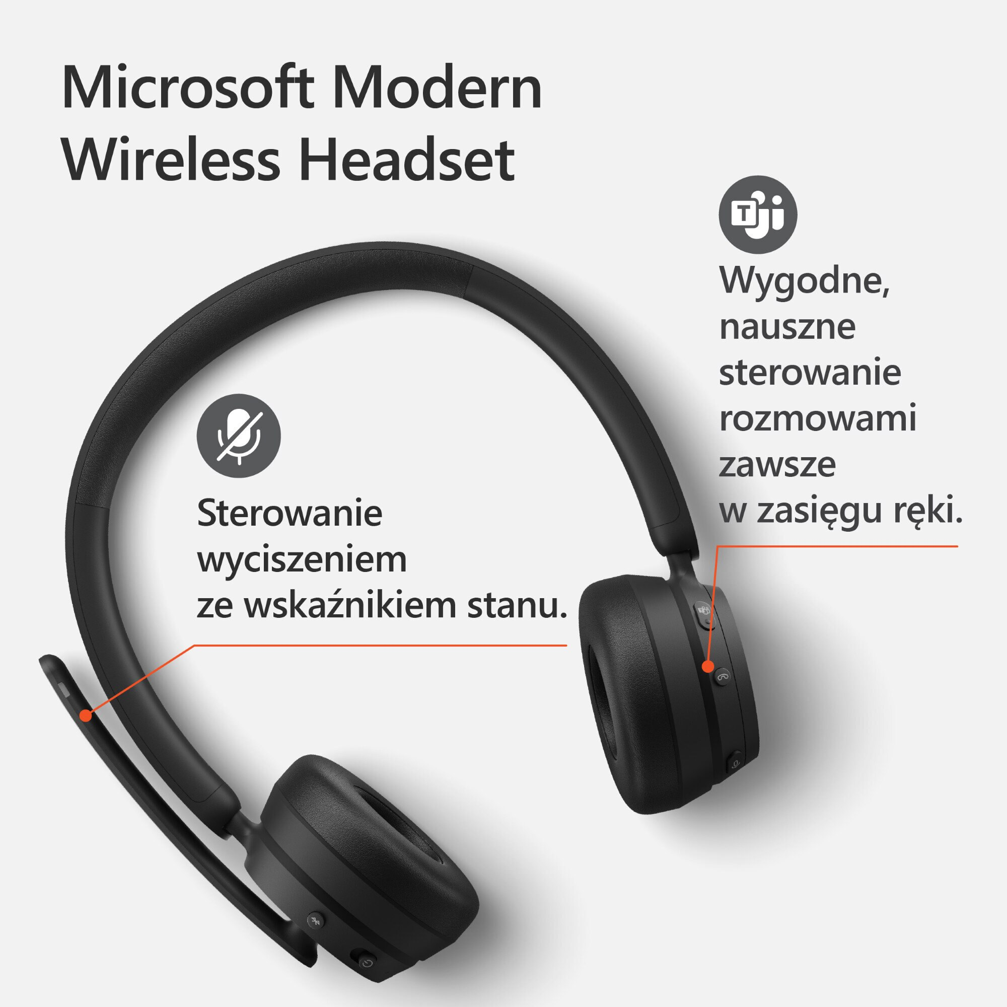 Słuchawki bezprzewodowe MICROSOFT Modern Wireless Headset 8JR-00009