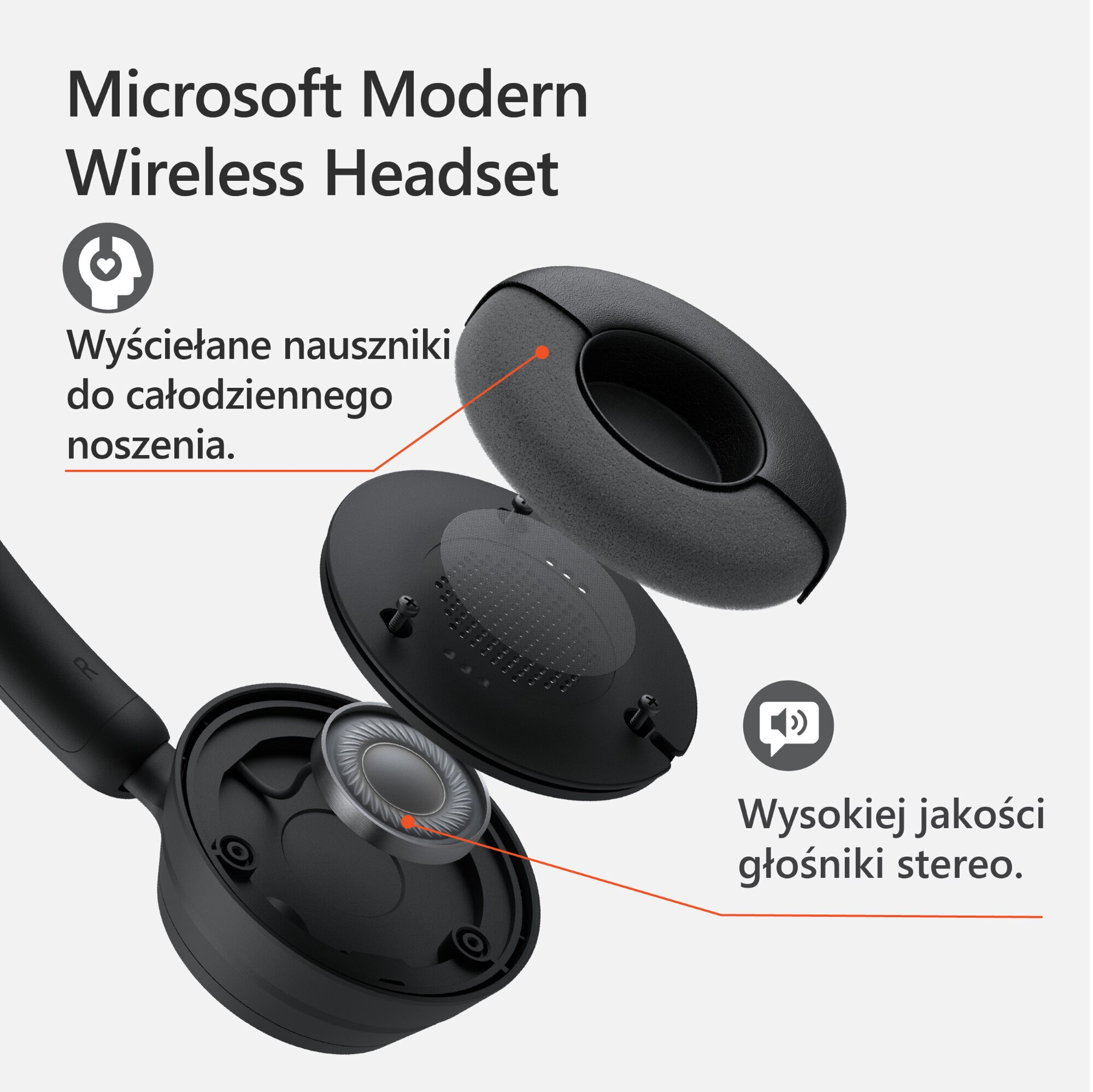 Słuchawki bezprzewodowe MICROSOFT Modern Wireless Headset 8JR-00009