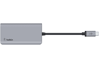 BELKIN USB-C’den 4’ü Bir Arada Çoklayıcı Adaptör Gri_2