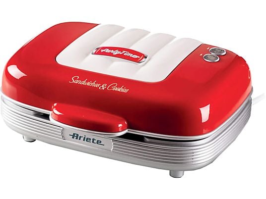 ARIETE Party Time - Tostiera 3 in 1 (Rosso)