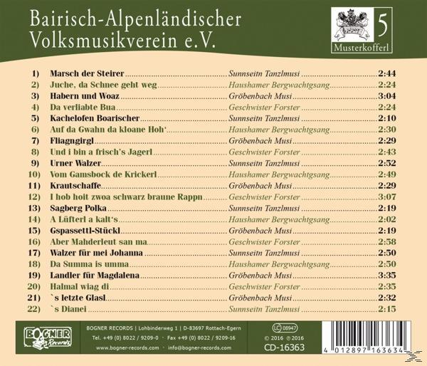 Bairisch-Alpenländ.Volksmusikverein e.V - i a Musterkofferl bin frisch`s J 5-Und - (CD)