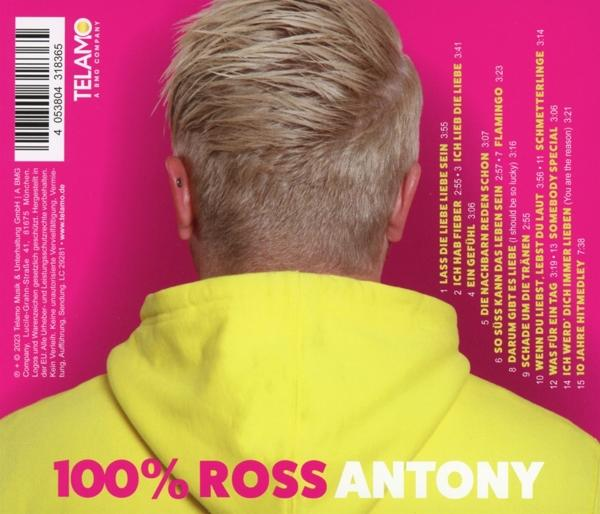 Rückseite eines blonden Mannes mit gelbem Kapuzenpullover. Er blickt auf einen pinkfarbenen Hintergrund mit Text.
