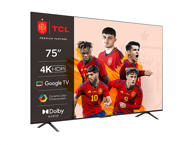 TV LED 75  TCL 75P635, LCD, 4K HDR TV, Google TV, Control por voz, Smart  TV, Dolby Audio, HDR10, Negro