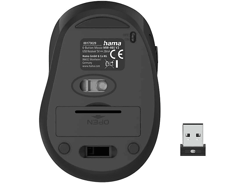 Mysz bezprzewodowa HAMA MW-400 V2 Żółty 173029 – zdjęcie 2