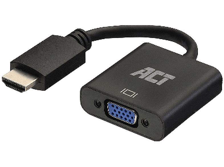 ACT 0 15 meter HDMI A male naar VGA female adapter met audio