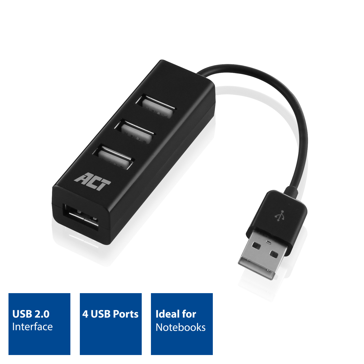 Delock 7 Port USB Hub 10 Gbps, 4x USB-C, 3x USB-A, PD 80W - Aansluiting