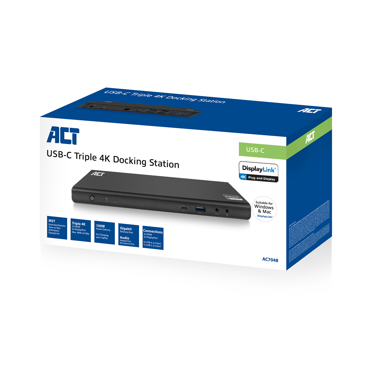 Lenovo Station D'Accueil USB C HDMI - Dock Slim Travel 4K USB 3.2