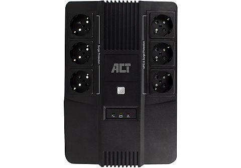 ACT Line Interactive UPS 600VA - met 6 geaarde stopcontacten