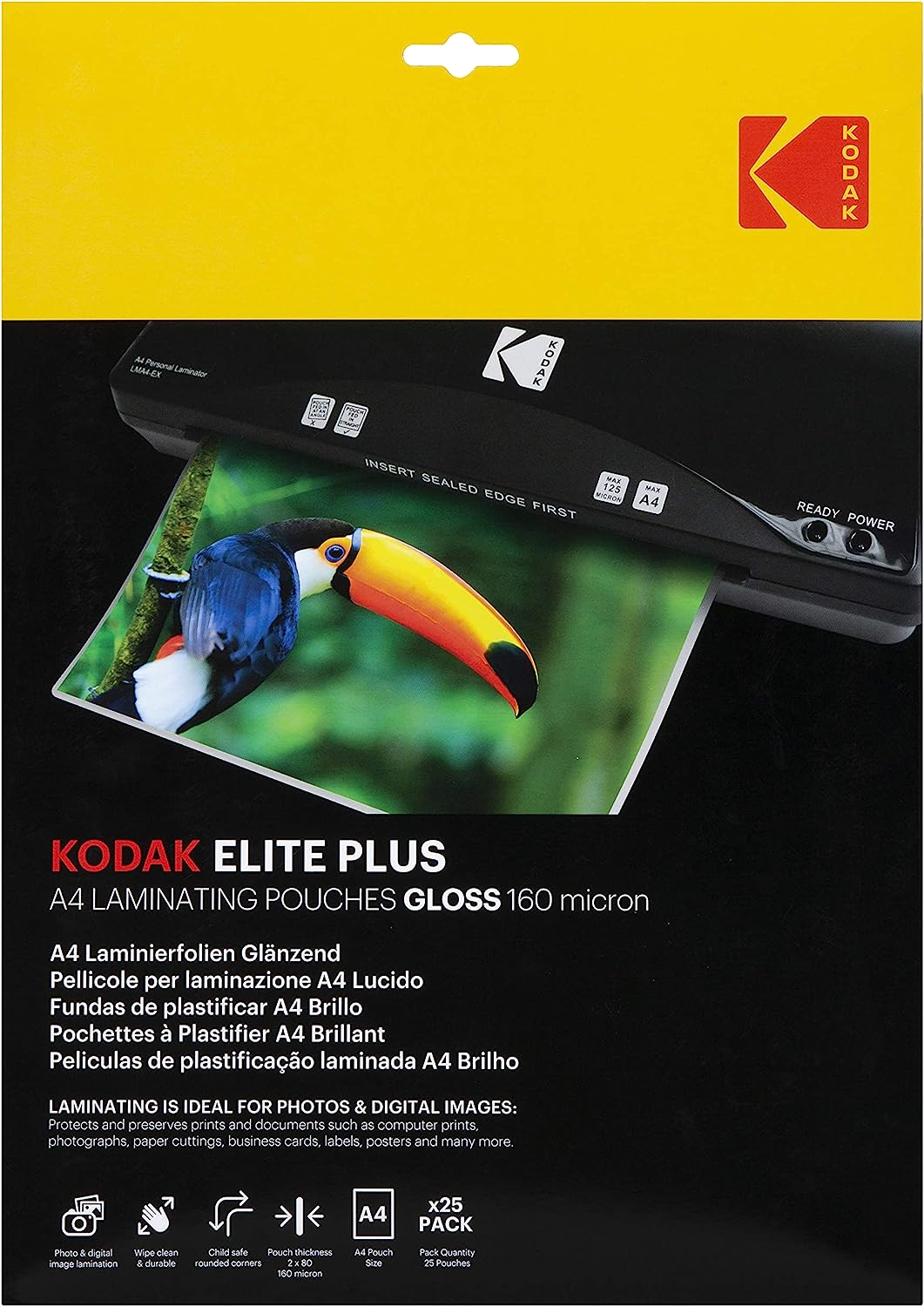 KODAK lamináló fólia (fényes) A4, 160 micron, 25 db (KO-LMA4-PK25A)