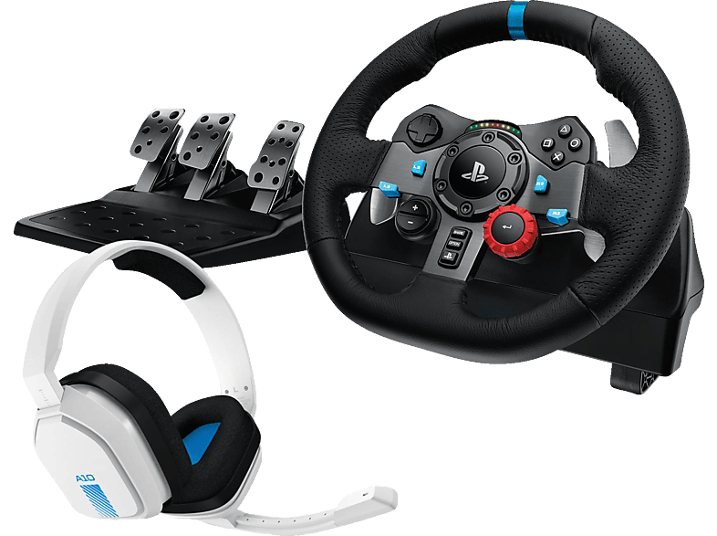 LOGITECH G29 Driving Force Rennlenkrad und Bodenpedale für PS5, PS4, PC,  Mac + Astro A10 Gen 1 Gaming Headset