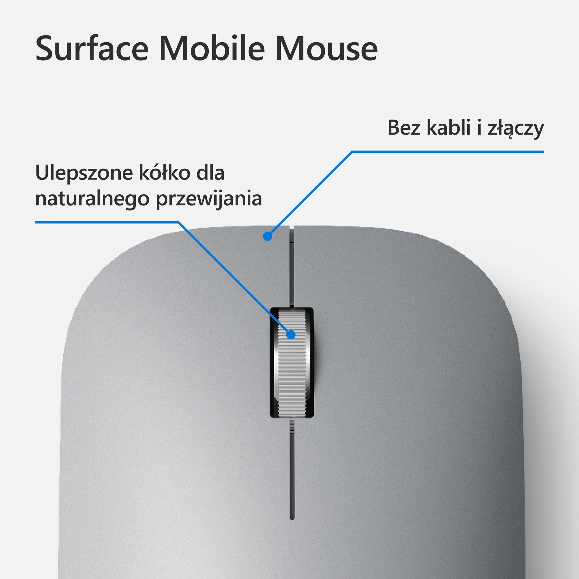 Mysz Bluetooth MICROSOFT Surface Mobile Mouse Platynowy KGY-00006