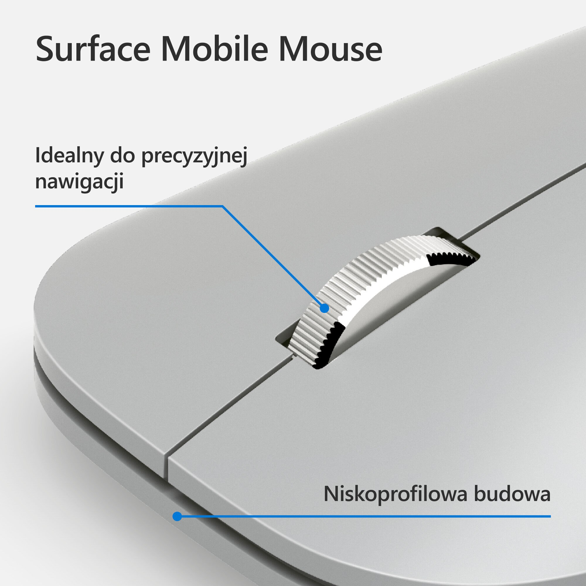 Mysz Bluetooth MICROSOFT Surface Mobile Mouse Platynowy KGY-00006