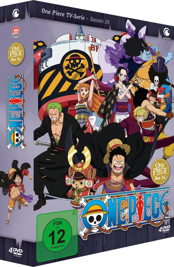 One Piece Box-Set. Verschiedene Charaktere aus dem Anime sind zu sehen.
