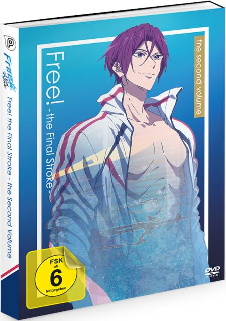 Eine DVD-Box für "Free! - The Final Stroke - The Second Volume" mit Anime-Kunst.