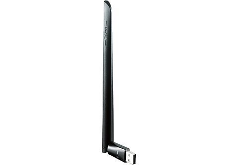 Adaptador Wi-Fi USB - D-Link DWA-172, Wi-Fi AC600, USB 2.0, Antena Externa Alta Ganancia, Negro