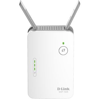 Repetidor Wi-Fi - D-Link DAP-1620 AC1300, WiFi Mesh, 1 puerto LAN Gigabit Ethernet, 2 antenas, Blanco
