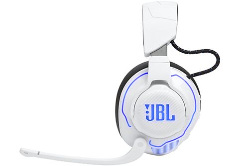 Auriculares gaming - JBL Quantum 910P Console Wireless, Para PlayStation, Inalámbrico, Cancelación de Ruido Activa, Micrófono, Blanco y Azul