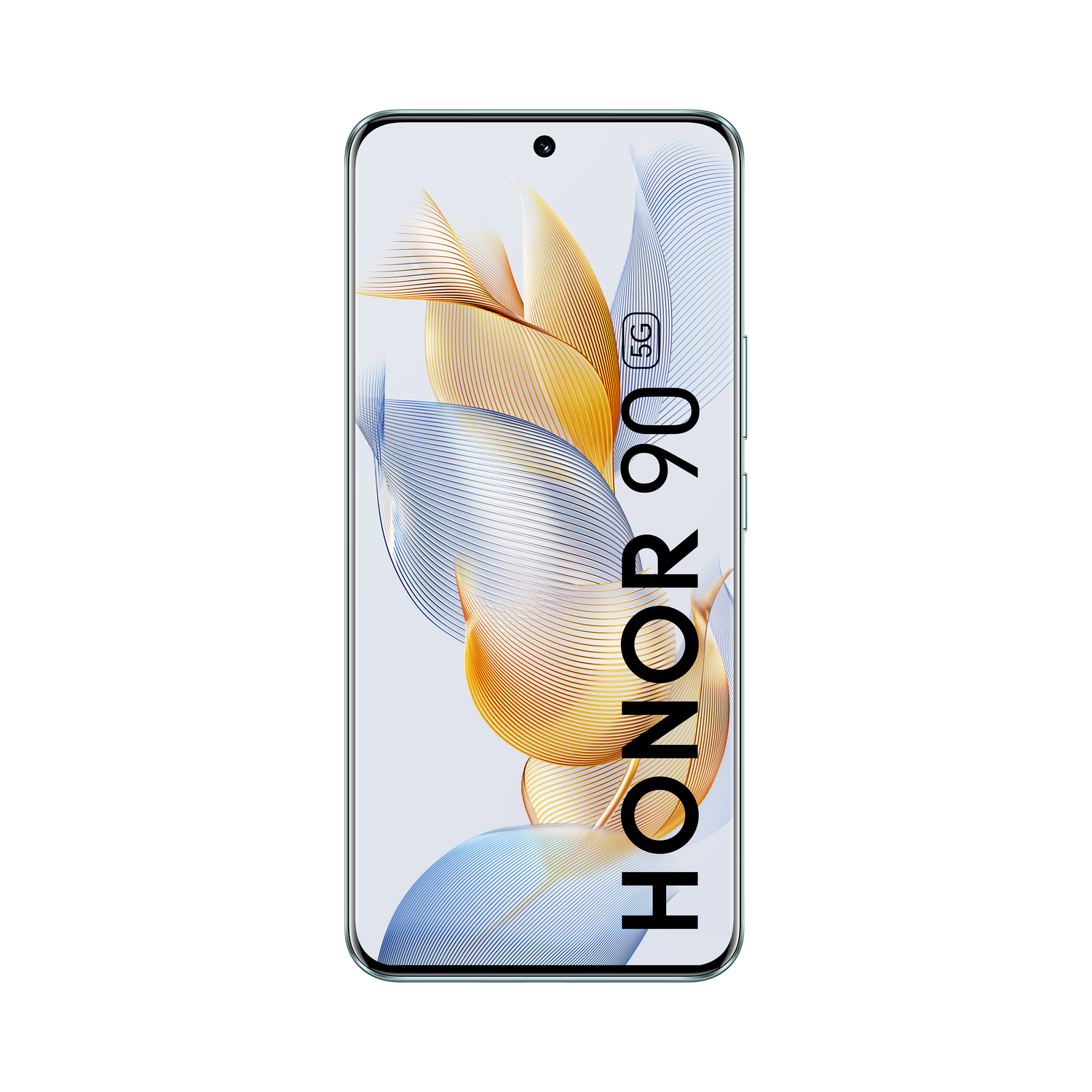 Un teléfono inteligente con las palabras 'HONOR 90 5G' en la pantalla.