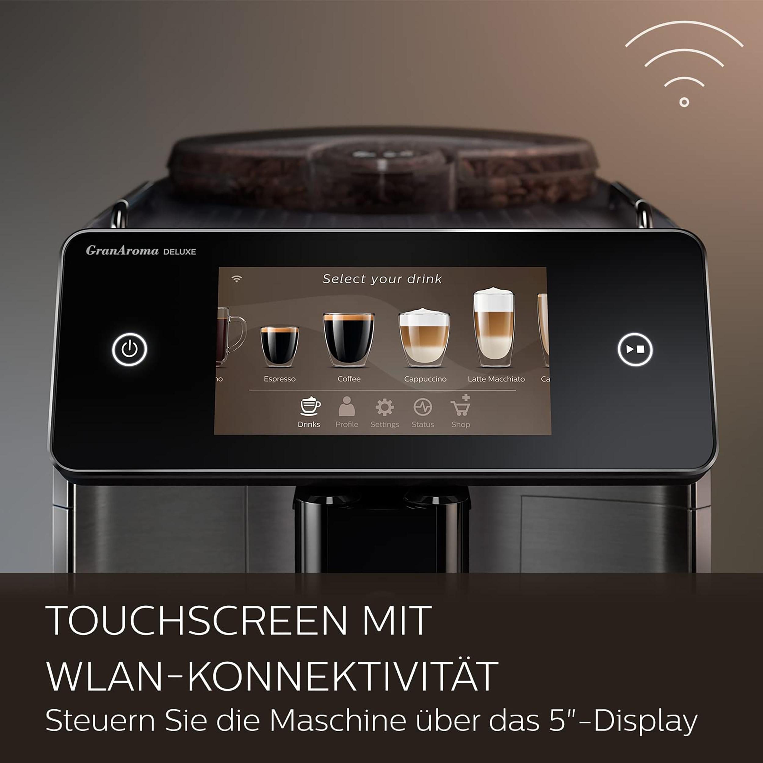 18 SAECO Klavierlack-Schwarz Kaffeevollautomat SM6680/00 Kaffeespezialitäten Deluxe GranAroma