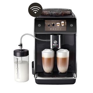 SAECO SM6680/00 GranAroma Deluxe 18 Kaffeespezialitäten Kaffeevollautomat Klavierlack-Schwarz