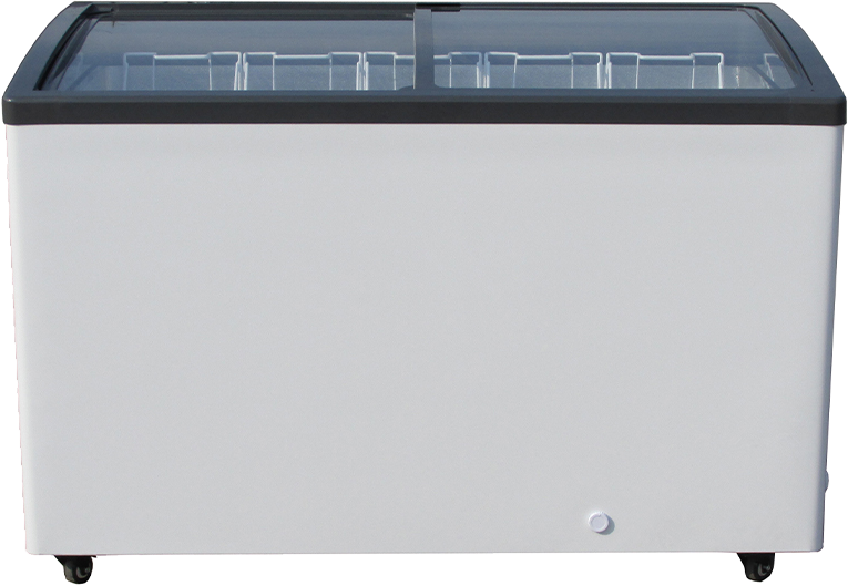 INOX-BÁZIS Ipari mélyhűtő üvegtetővel 450 l