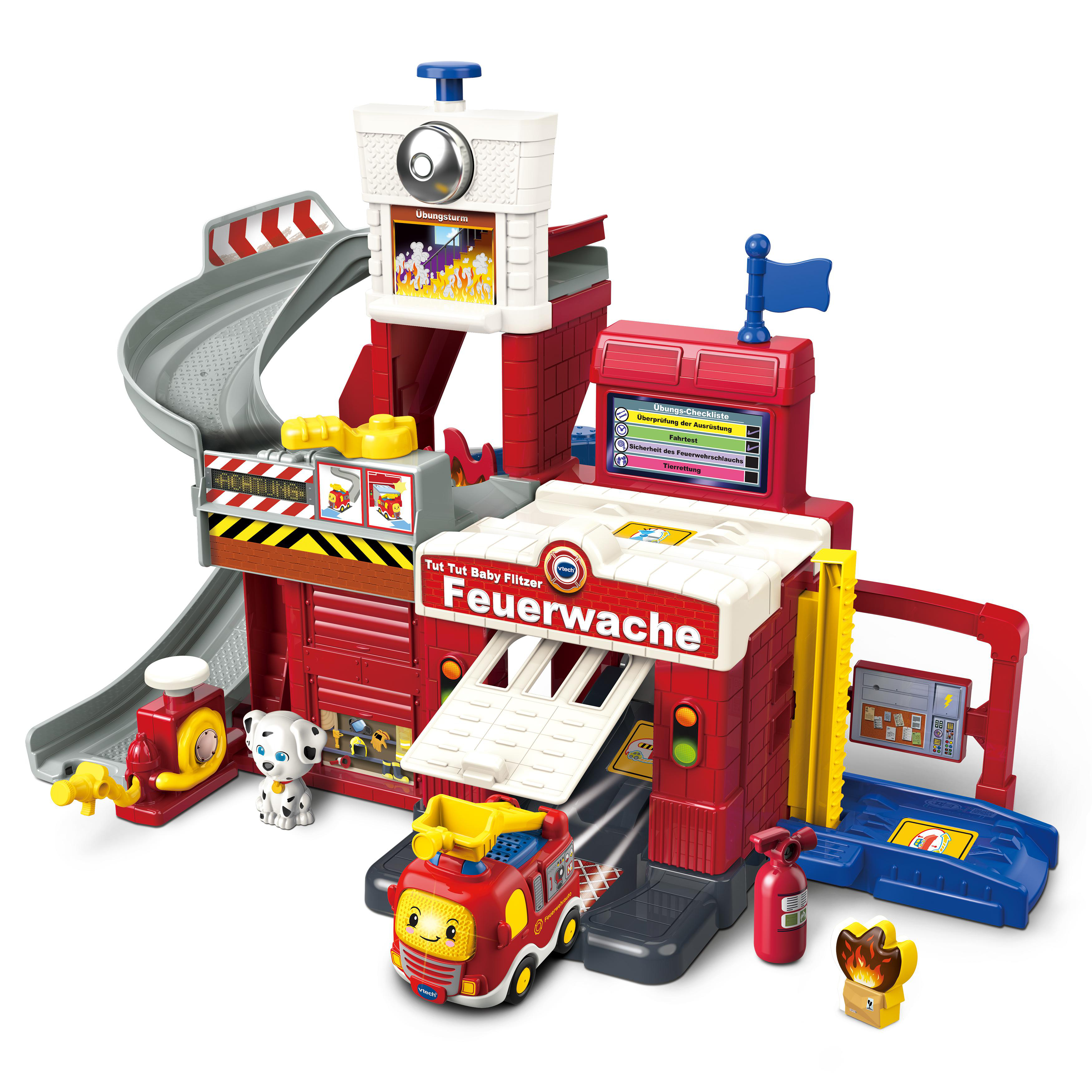 VTECH Tut Tut Baby Flitzer - Feuerwache Spielzeugauto, Mehrfarbig