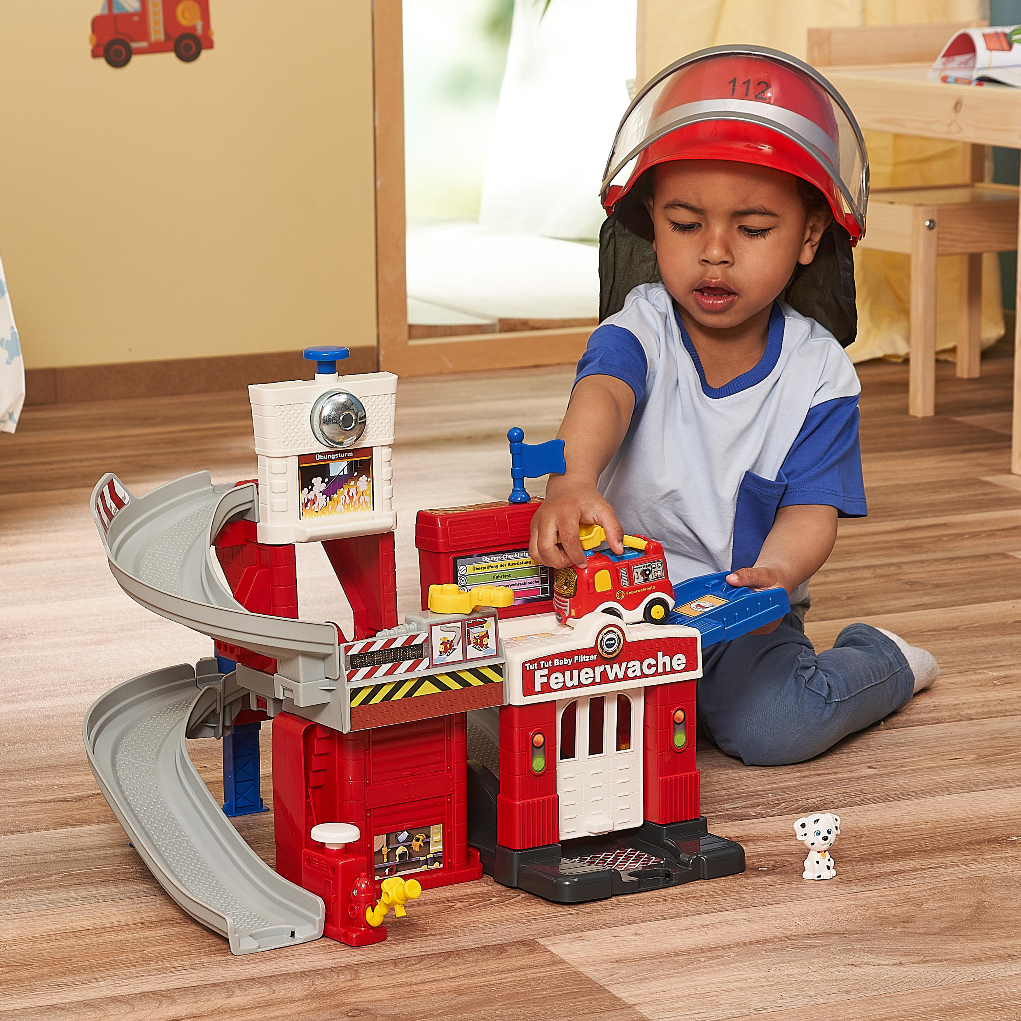 VTECH Tut Tut Baby Flitzer - Feuerwache Spielzeugauto, Mehrfarbig