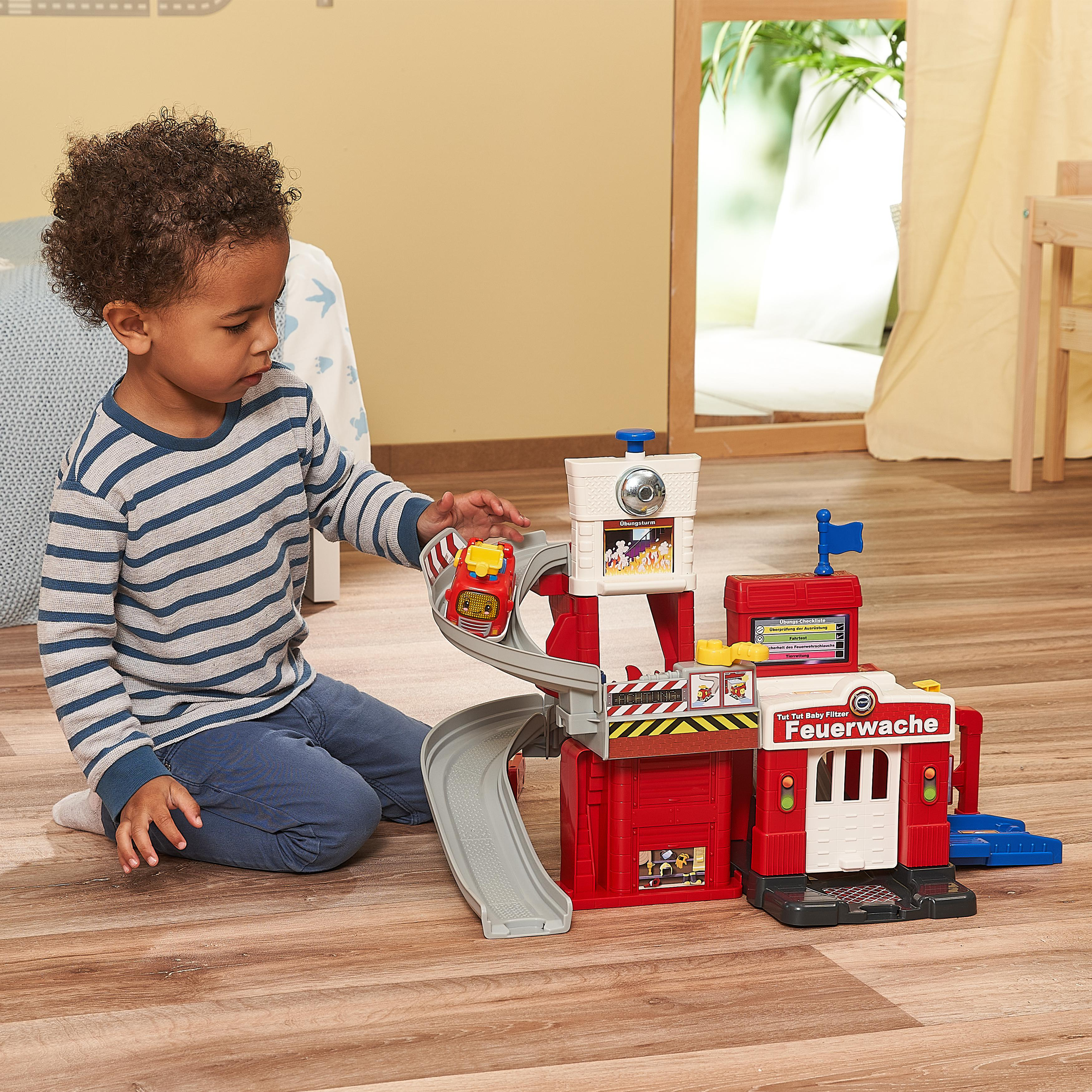 VTECH Tut Tut Baby Flitzer - Feuerwache Spielzeugauto, Mehrfarbig