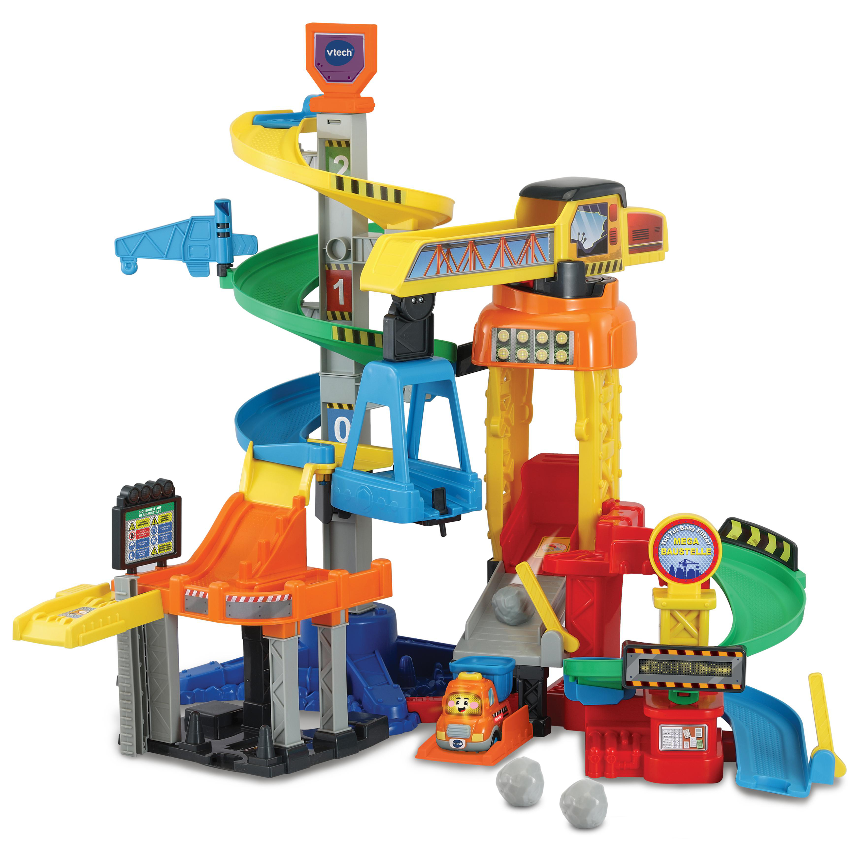 Mega VTECH Mehrfarbig - Tut Tut Spielzeugauto, Baustelle Flitzer Baby