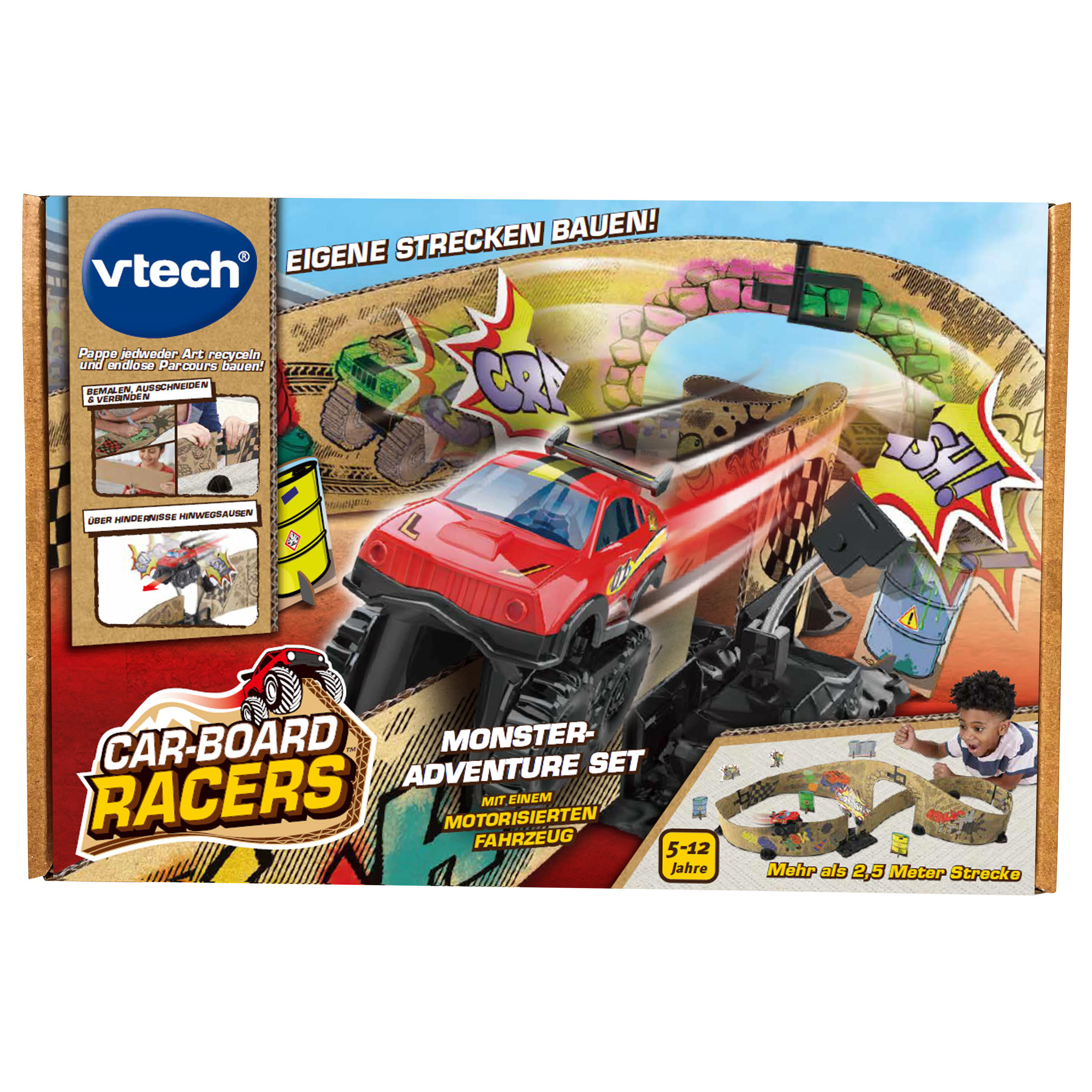 Car-Board VTECH Monster-Adventure Racers Set Rennbahn, - Mehrfarbig